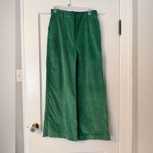 Sezane Green Wide-Leg Pants